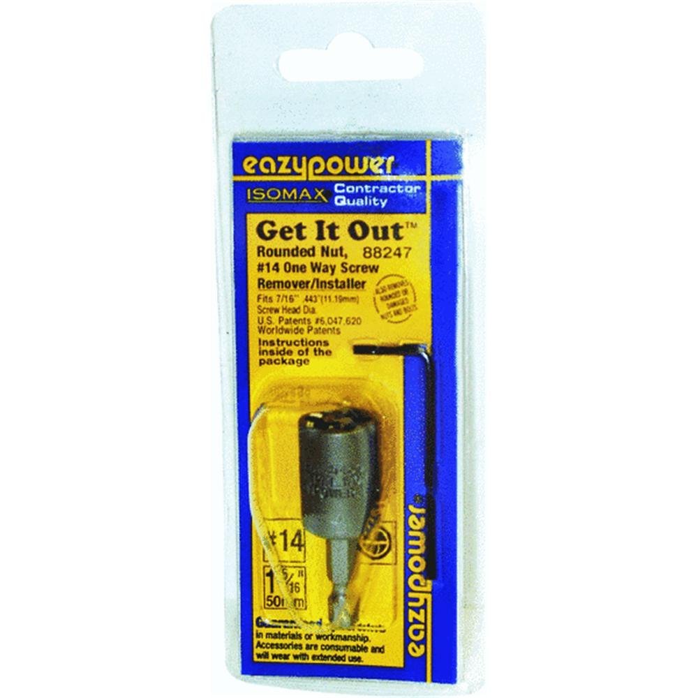 One Way Screw Remover Tool - Size #14 for Security Screws | Anti-Theft Fastener Extractor | Perfect for Vending Machines, License Plates & Electronics Repair