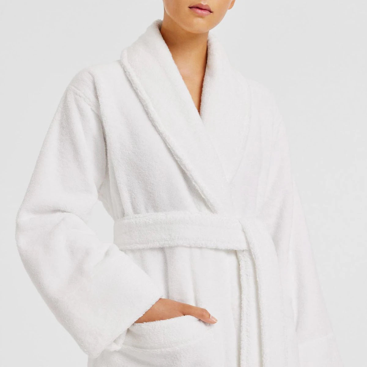 Sheridan AVEN Australian 100% Cotton Bath Robe - Soft & Absorbent White Bathrobe for Women & Men - Perfect for Spa, Hotel, and Home Relaxation