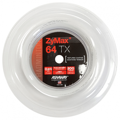 Ashaway Zymax 64 TX Badminton String Reel - High Performance Synthetic Gut for Tournament Play & Professional Training