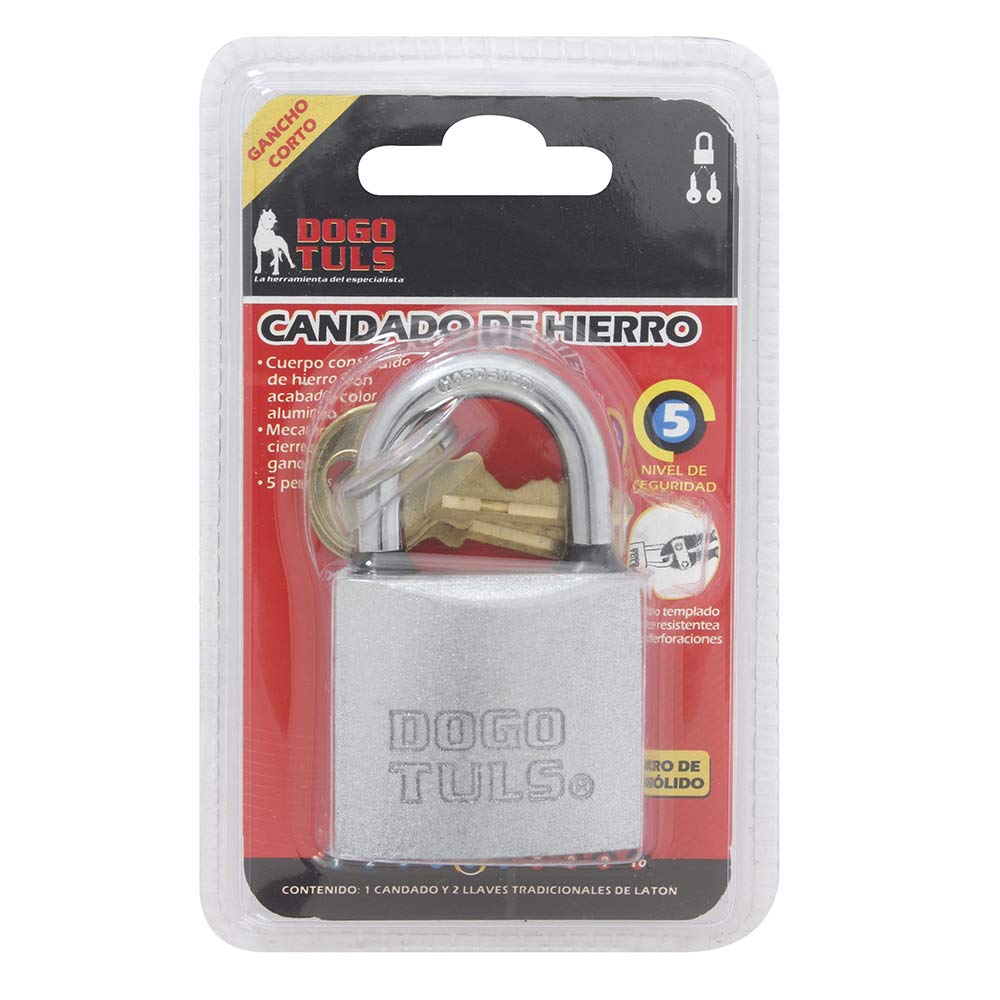45mm Heavy Duty Iron Lock Hook - Secure Short Hooks for Keys, Tools & Outdoor Gear - Ideal for Garage, Workshop, and Camping Use