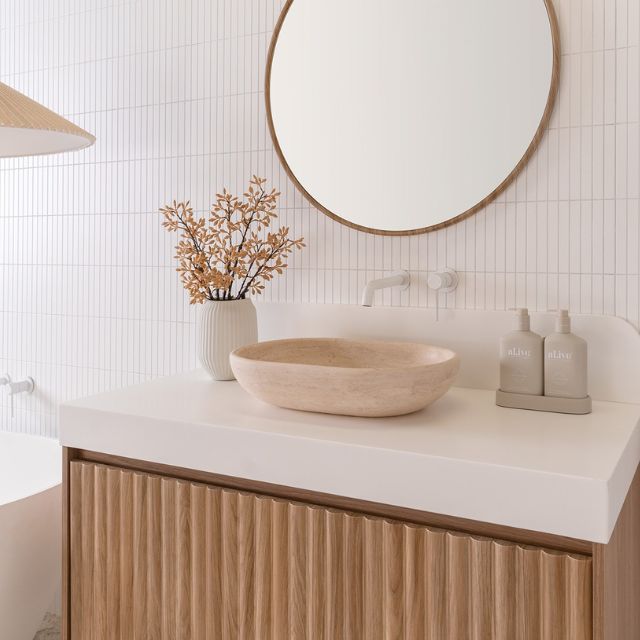 ADP Harper Wall-Mounted Vanity with Durasein Countertop - Modern Bathroom Sink for Small Spaces & Powder Rooms