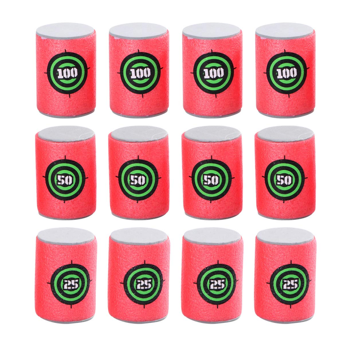 iplusmile Foam Target Can 12pcs for Gun Shooting & Dart Games