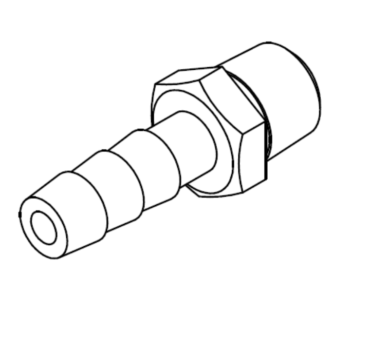 1/8M Rubber Holder Straight Fitting - Durable Rubber Grip for Secure Connections | Ideal for Plumbing, Automotive & DIY Projects