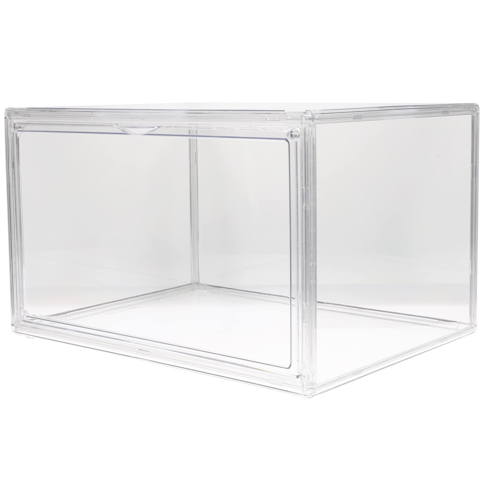 Clear Acrylic Book Display Case - Stackable Storage Box for Classroom, Home & Office - Small Organizer for Books, Documents & Supplies - Perfect for Teachers, Students & Professionals