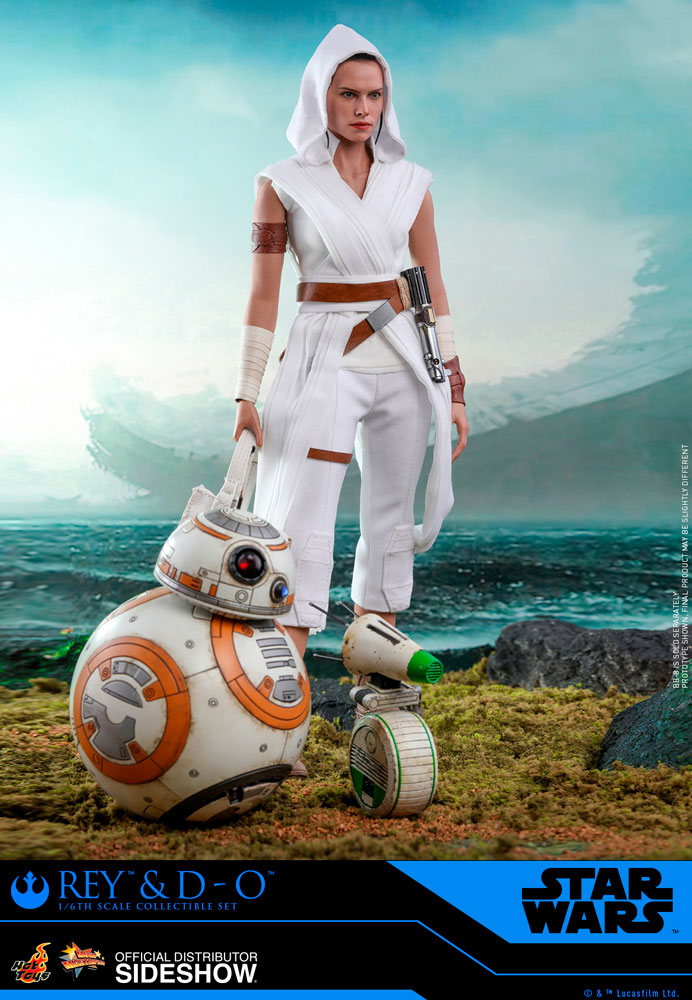 Star Wars Episode IX The Rise of Skywalker Rey & D-O 1/6 Scale Collectible Action Figure Set - Hot Toys Premium Collectible for Display & Gift Giving