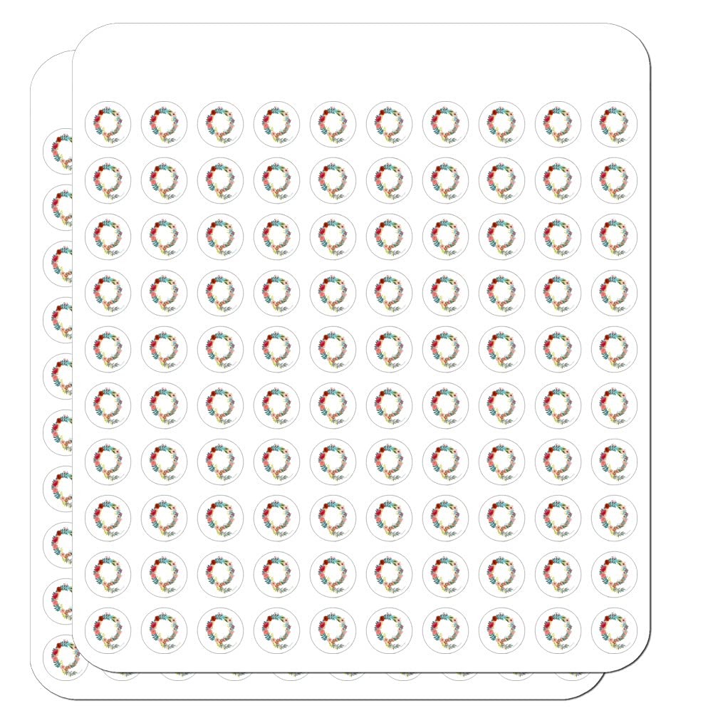 Floral Monogram Letter Q Stickers for Planners, Calendars, Scrapbooking & DIY Crafts - Perfect for Bullet Journals, Scrapbook Decorations & Handmade Cards
