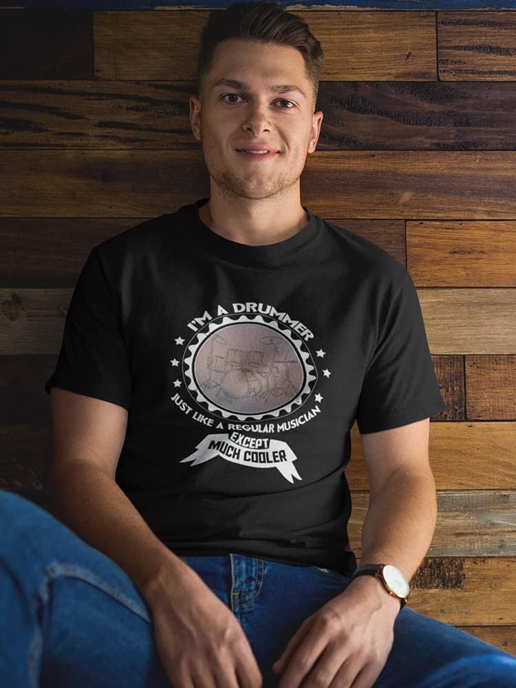 Cool Drummer Graphic Men's T-Shirt - Vintage Music Band Tee for Musicians & Rock Fans - Perfect for Concerts, Gigs & Casual Wear