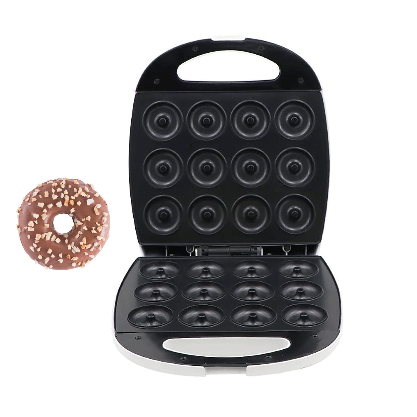 1300W Commercial Electric Donut Maker Machine - 12 Grid Non-Stick Doughnut Baker for Home, Cafe & Bakery - Perfect for Breakfast, Snacks, Parties & Holiday Desserts