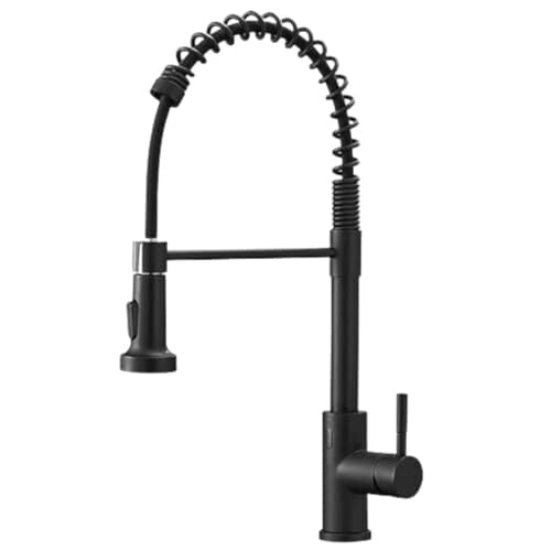 Smart Touchless Kitchen Faucet with Pull-Down Sprayer - Matte Black for Modern Sinks