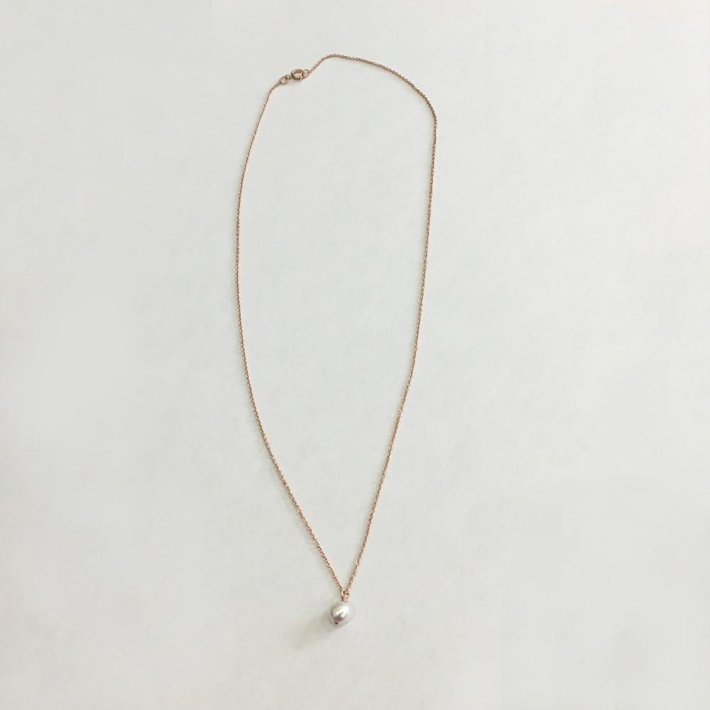 Elegant Akoya Pearl Necklace in Rose Gold - Perfect for Weddings, Anniversaries & Special Occasions