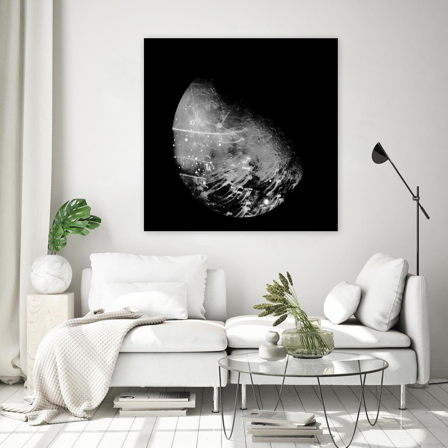Abstract Moon Phase 2 Wall Art - Modern Celestial Decor for Home, Office & Nursery | Perfect for Boho, Minimalist & Space-Themed Interiors