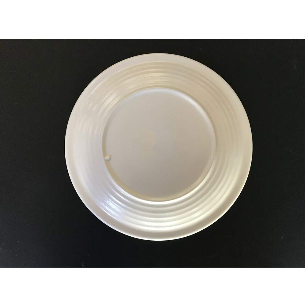 48-Pack 8-Inch White Melamine Round Dinner Plates – Durable Salad, Rice & Sushi Serving Dishes for Restaurants, Catering & Outdoor Dining