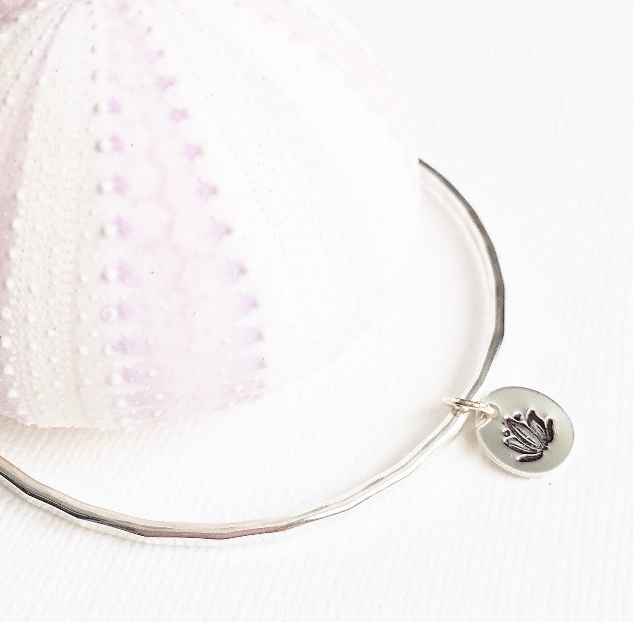 Bangle Haley Lotus Charm Bracelet (B274) - Elegant Boho Jewelry for Women, Perfect for Festivals, Parties & Everyday Wear