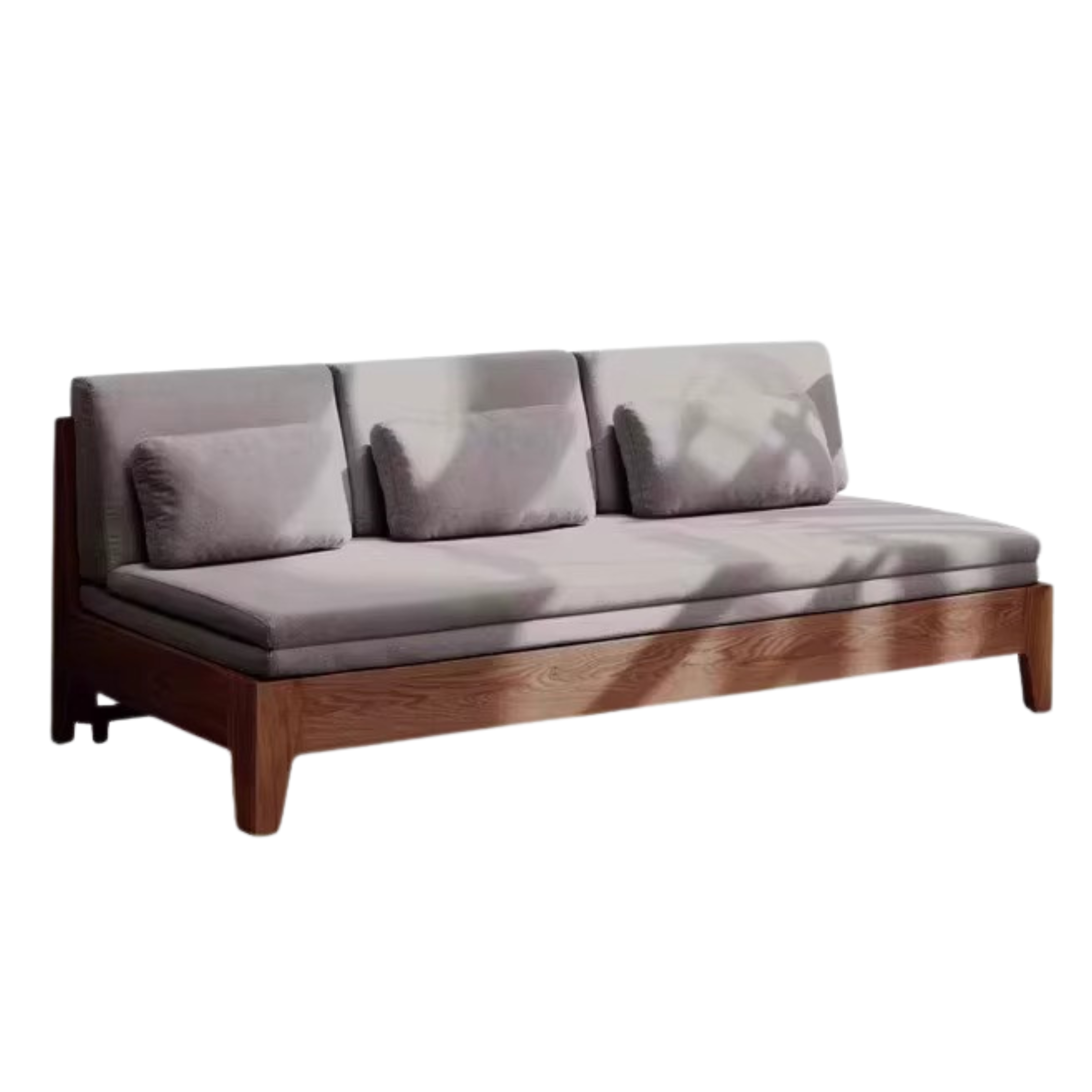 Solid Oak Wood Sofa Bed - Foldable & Convertible for Living Room, Guest Room, or Small Spaces - Multi-Functional Furniture for Comfort & Style
