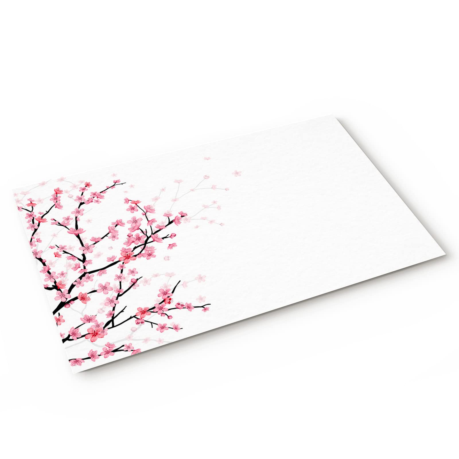 Pink Floral Doormat - Cherry Blossom Sakura Flower Tree Branch Design, Non-Slip Indoor/Outdoor Entrance Mat for Home, Bathroom, or Entryway (16x24 Inches) - Perfect for Spring Decor, Front Door Welcome, and Bath Tub Safety