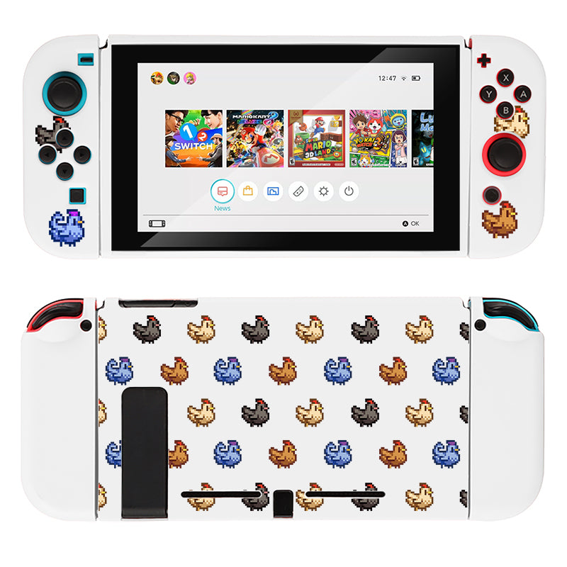 Stardew Valley Chicken Themed Protective Case for Nintendo Switch - Durable Cover for Gaming, Travel, and Everyday Use