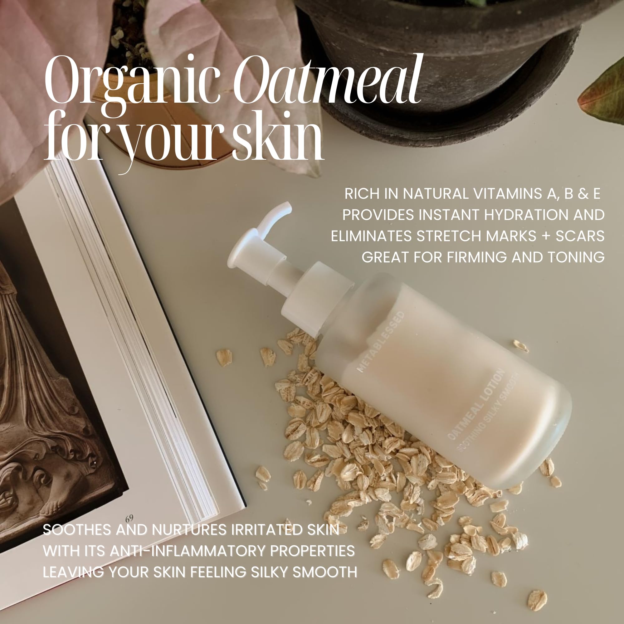 Organic Oatmeal Lotion & Avocado Dry Body Oil Set - Superfood Skincare Bundle for Sensitive Skin | Plant-Based Clean Beauty | Hydrating & Soothing for Dry Skin, Eczema & Daily Moisturizing