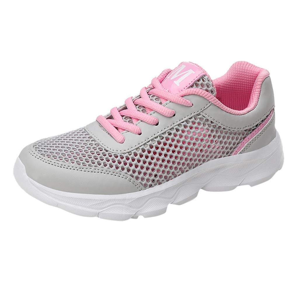 Women's Breathable Mesh Running Sneakers - Lightweight Casual Sports Shoes for Women - Pink Size 6.5 | Perfect for Jogging, Gym Workouts & Everyday Comfort