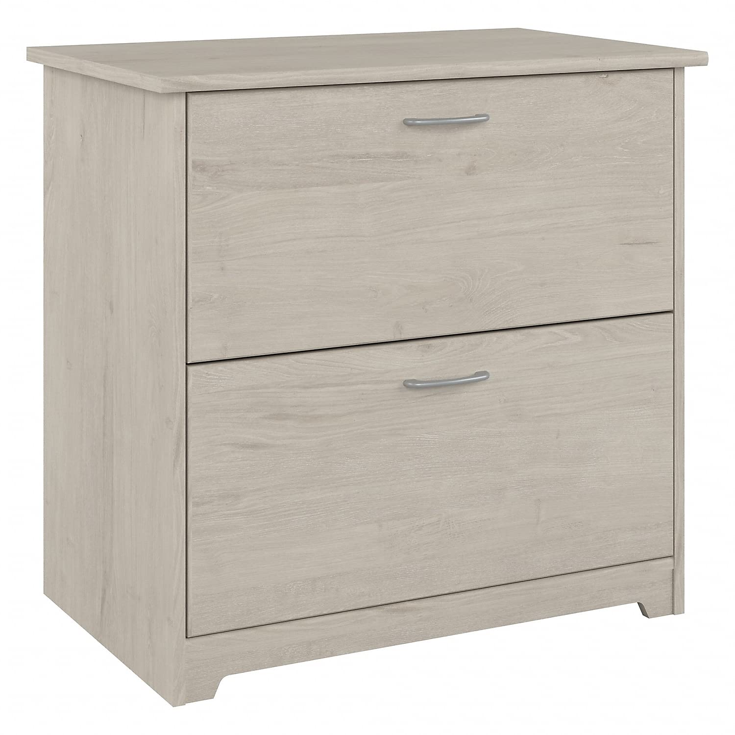 Bush Furniture Cabot 2 Drawer Lateral File Cabinet - Linen White Oak Finish, Home Office Storage for Letter, Legal & A4 Documents | Perfect for Office Organization & Paper Filing Systems