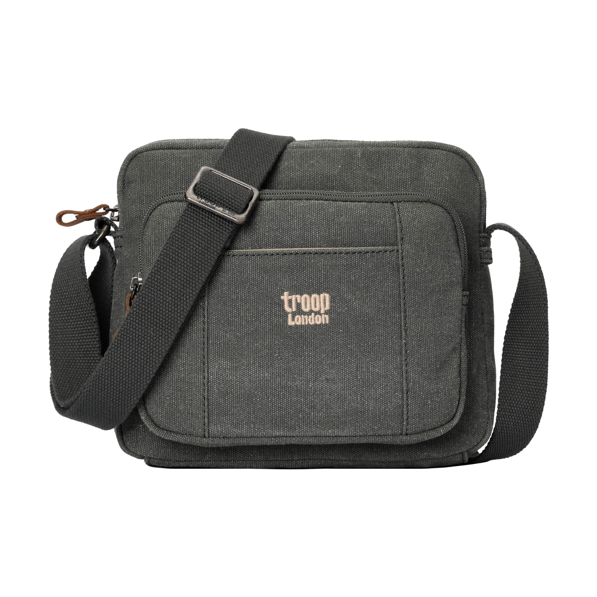 Troop London Classic Canvas Crossbody Bag for Women & Men - Stylish & Durable Shoulder Bag for Travel, Work & Everyday Use
