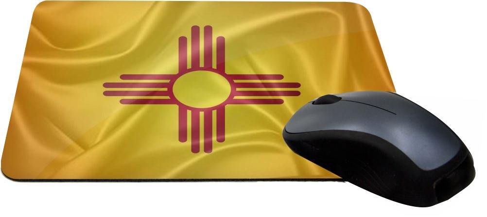 New Mexico State Flag Design Lightning Series Gaming Mouse Pad (MPSQ-RK-2704) - Non-Slip Rubber Base for PC, Laptop & Office Use - Perfect for Gamers & Workstations