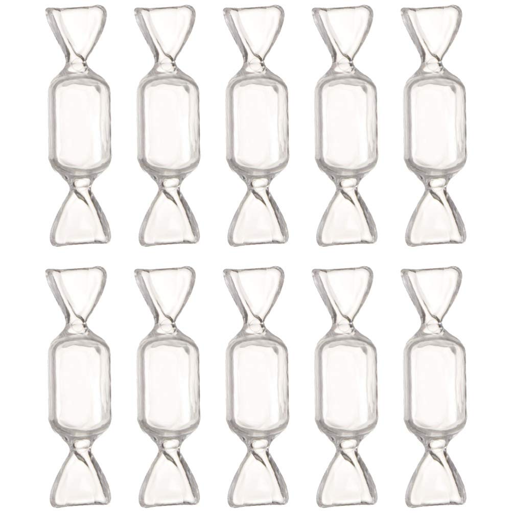 10-Piece Candy-Shaped Jewelry Storage Box Set - Clear Mini Jewelry Organizer with Lid - Portable Plastic Bead Containers for Earrings, Rings & Necklaces - Perfect for Travel, Gifts & Home Organization