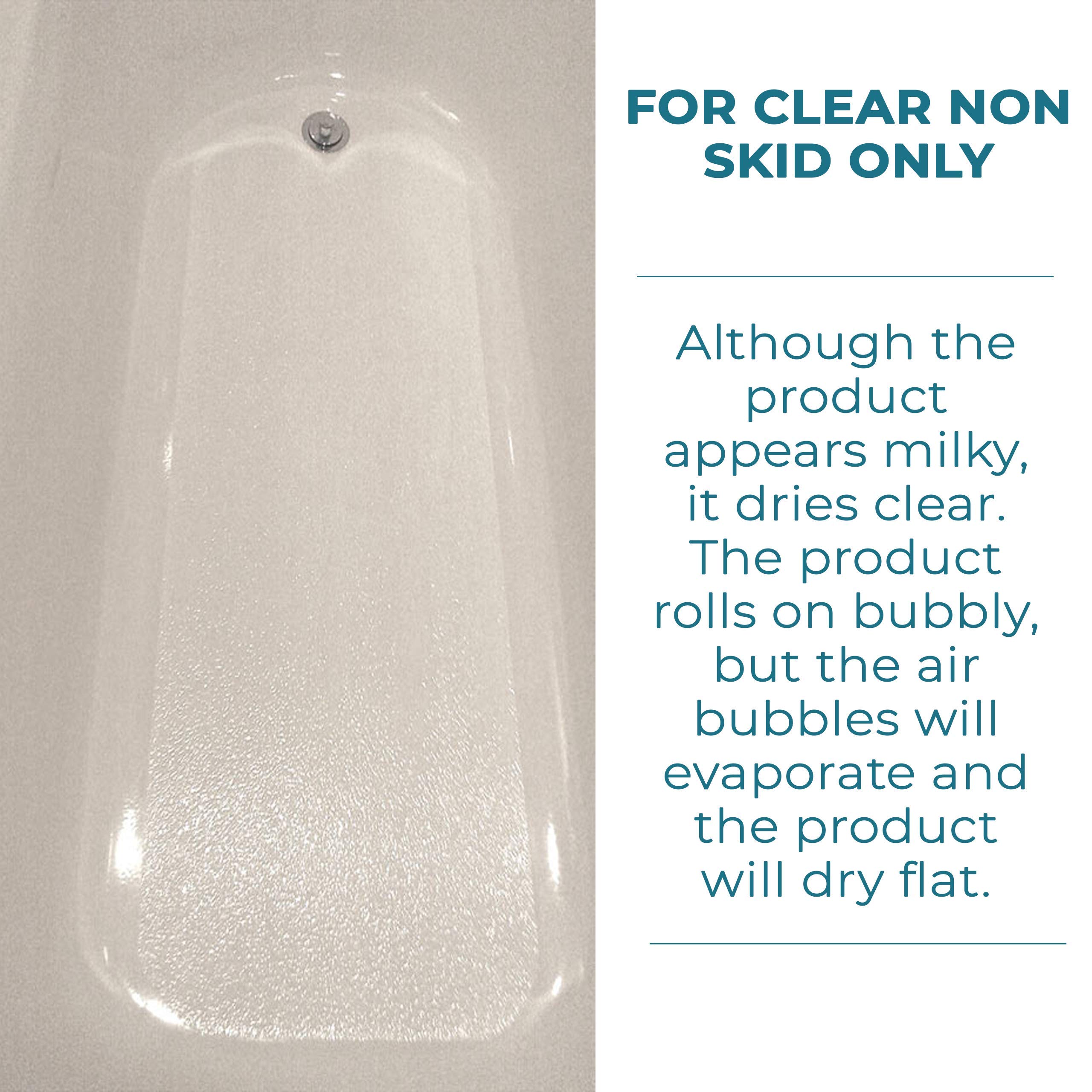 Tub Guard Anti-Slip Coating - Clear Non-Slip Bath & Shower Grip for Slippery Tubs & Floors - 1 Gallon Covers 90 Tubs (Ideal for Elderly Safety & Bathroom Fall Prevention)