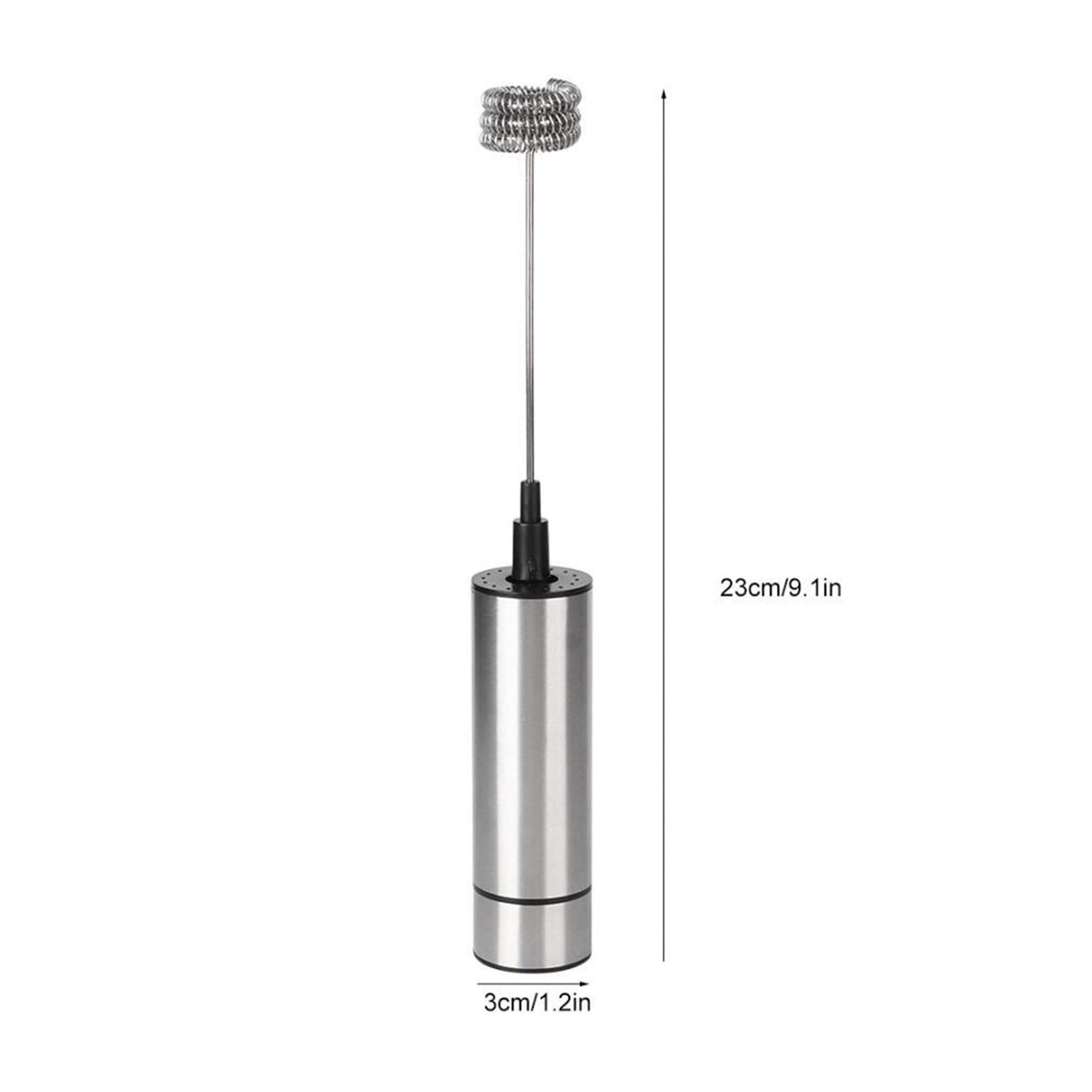 Portable Electric Drink Mixer and Milk Frother Wand - Handheld Mini Blender for Coffee, Smoothies & Protein Shakes - Cordless Battery Operated Stick Emulsifier - Perfect for Home, Office & Travel Use