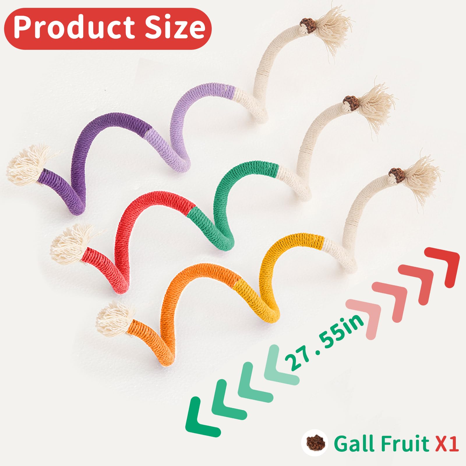 Premium Catnip & Silvervine Chew Toys for Kittens - 3 Pack Interactive Dental Rope Toys (27.55