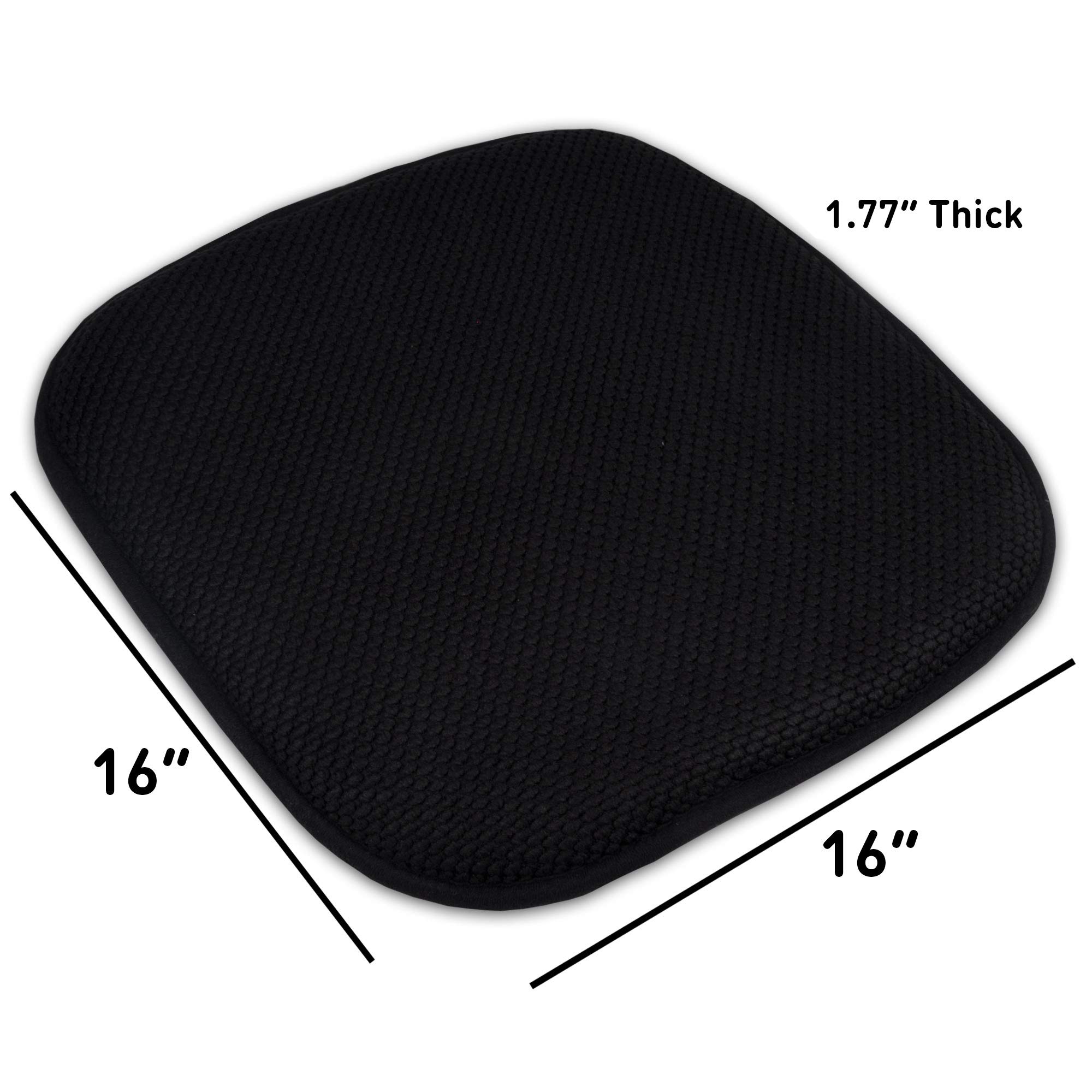 Sweet Home Collection 4-Pack Memory Foam Honeycomb Non-Slip Chair Cushions (16