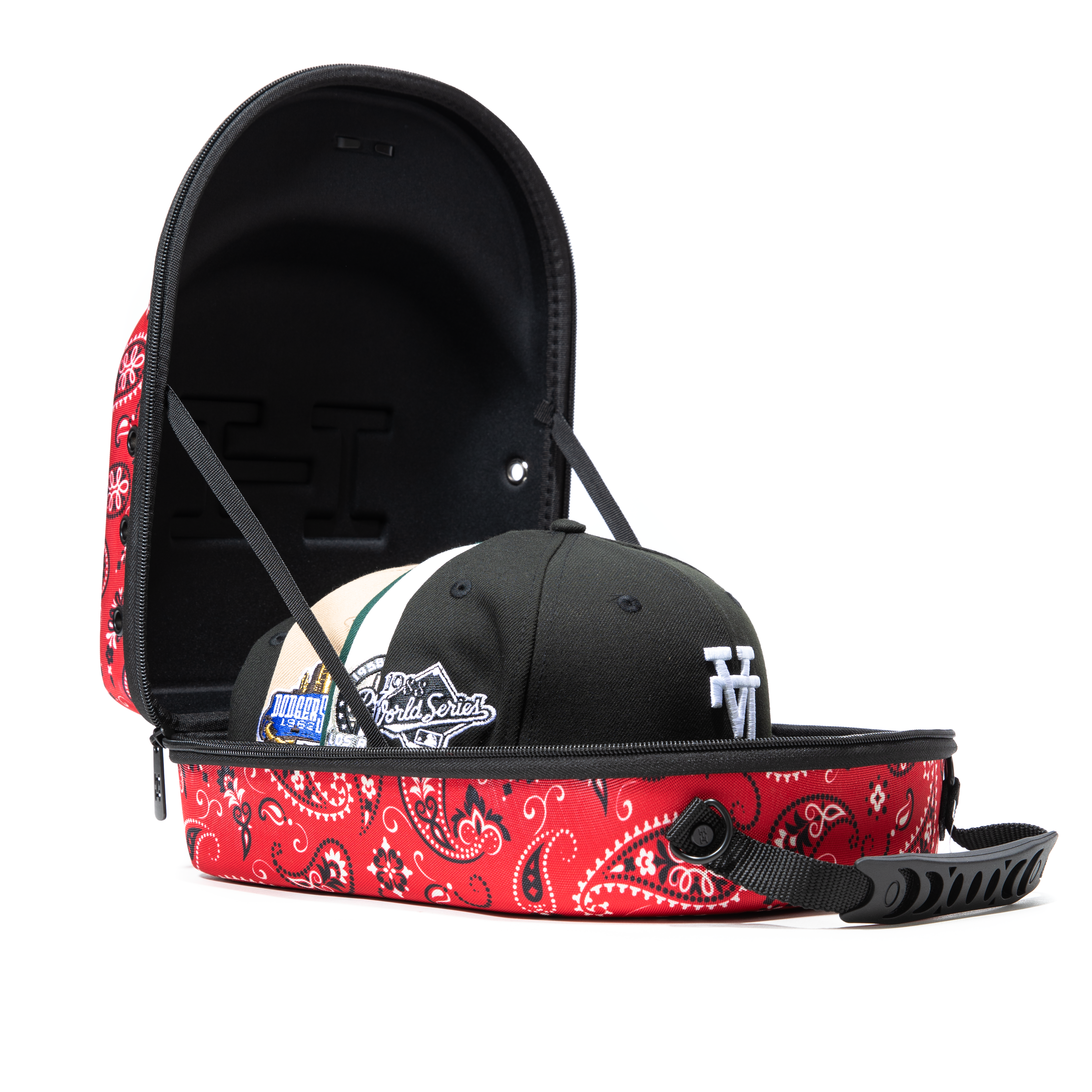 Hat Club 6 Hat Carrier - Paisley Red Travel Hat Organizer for Men & Women - Perfect for Vacation, Golf, Beach & Storage