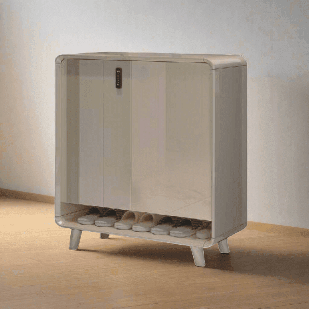 2 Door Shoe Storage Cabinet with Secure Number Lock - 80cm Modern Entryway Organizer for Hallway, Living Room & Bedroom Closet