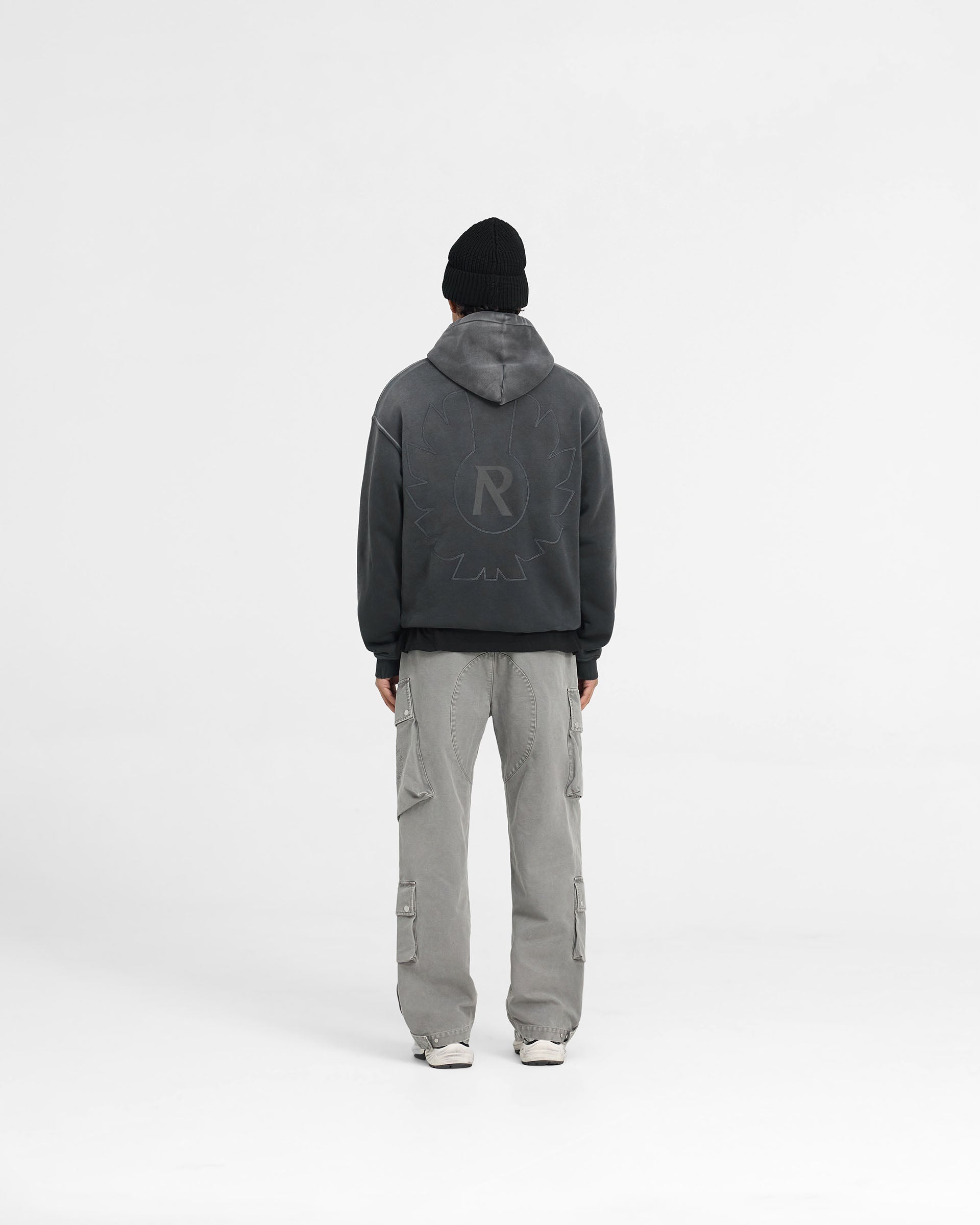 Represent X Belstaff Outline Phoenix Hoodie - Shadow Black Men's Hooded Sweatshirt | Streetwear Fashion for Urban Outfits & Casual Wear