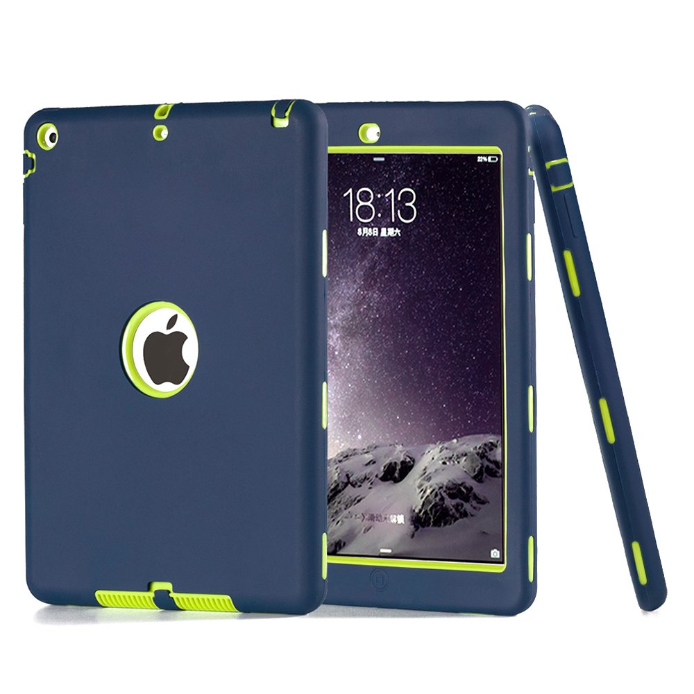 ZERMU 3-in-1 Heavy Duty Shockproof Rugged Case for iPad Air 5th Generation - Silicone + Hard PC Bumper with High-Impact Protection, Full Body Armor Defender - Perfect for Travel, Outdoor Adventures & Daily Use
