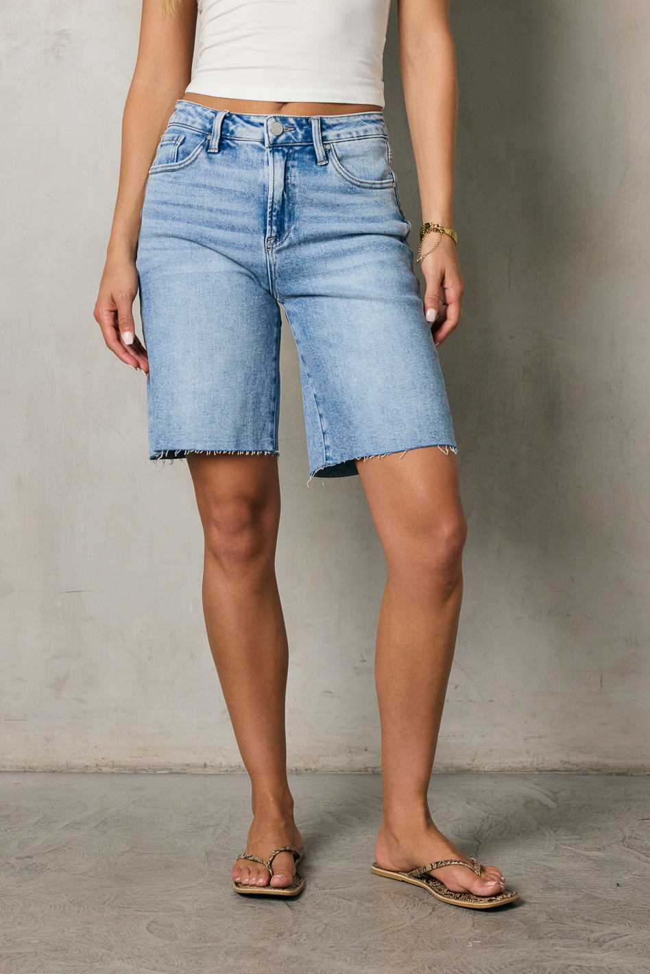 Alina Mid Rise Bermuda Shorts for Women - Comfortable Summer Casual Shorts | Perfect for Beach, Travel & Outdoor Activities | FINAL SALE