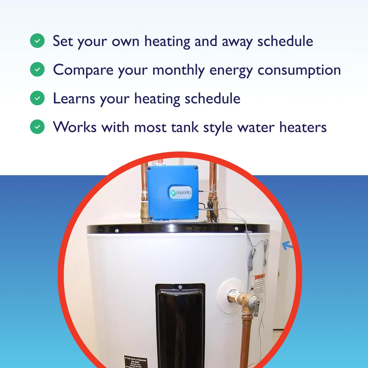 Smart Water Heater Timer for Gas Heaters - Alexa Compatible, Easy DIY Installation in Minutes - Save Energy & Optimize Hot Water Usage - Perfect for Homes, Apartments & Vacation Rentals