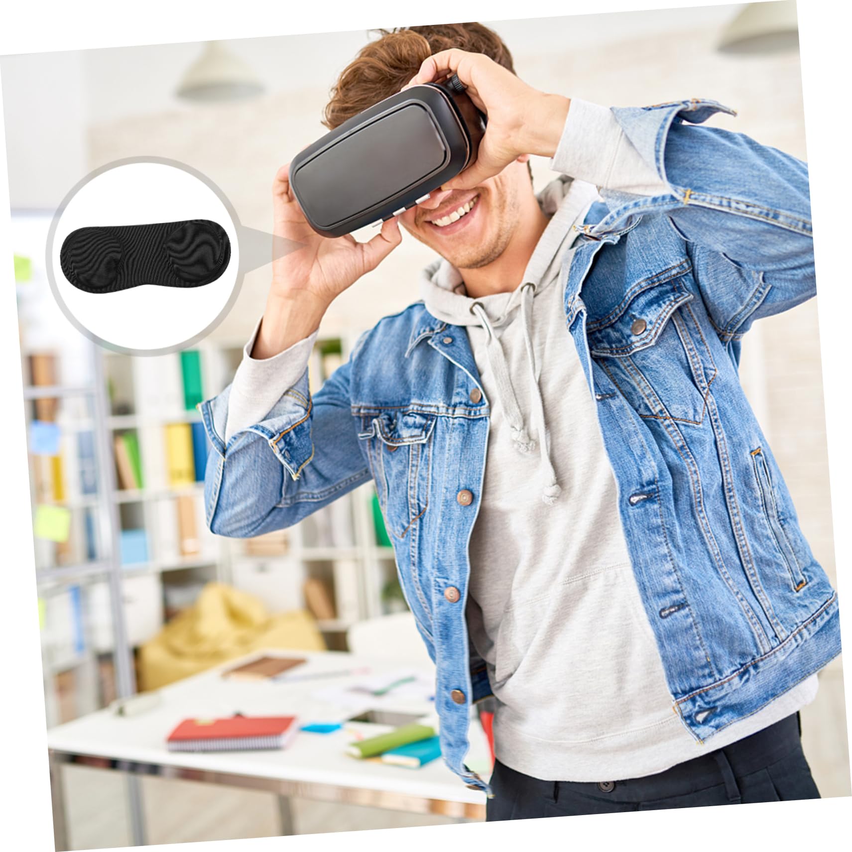 Jojofuny 2-Pack VR Lens Protectors - Anti-Scratch Memory Foam Covers for Virtual Reality Headsets - Perfect for Oculus Quest 2, Meta Quest Pro, HTC Vive & More