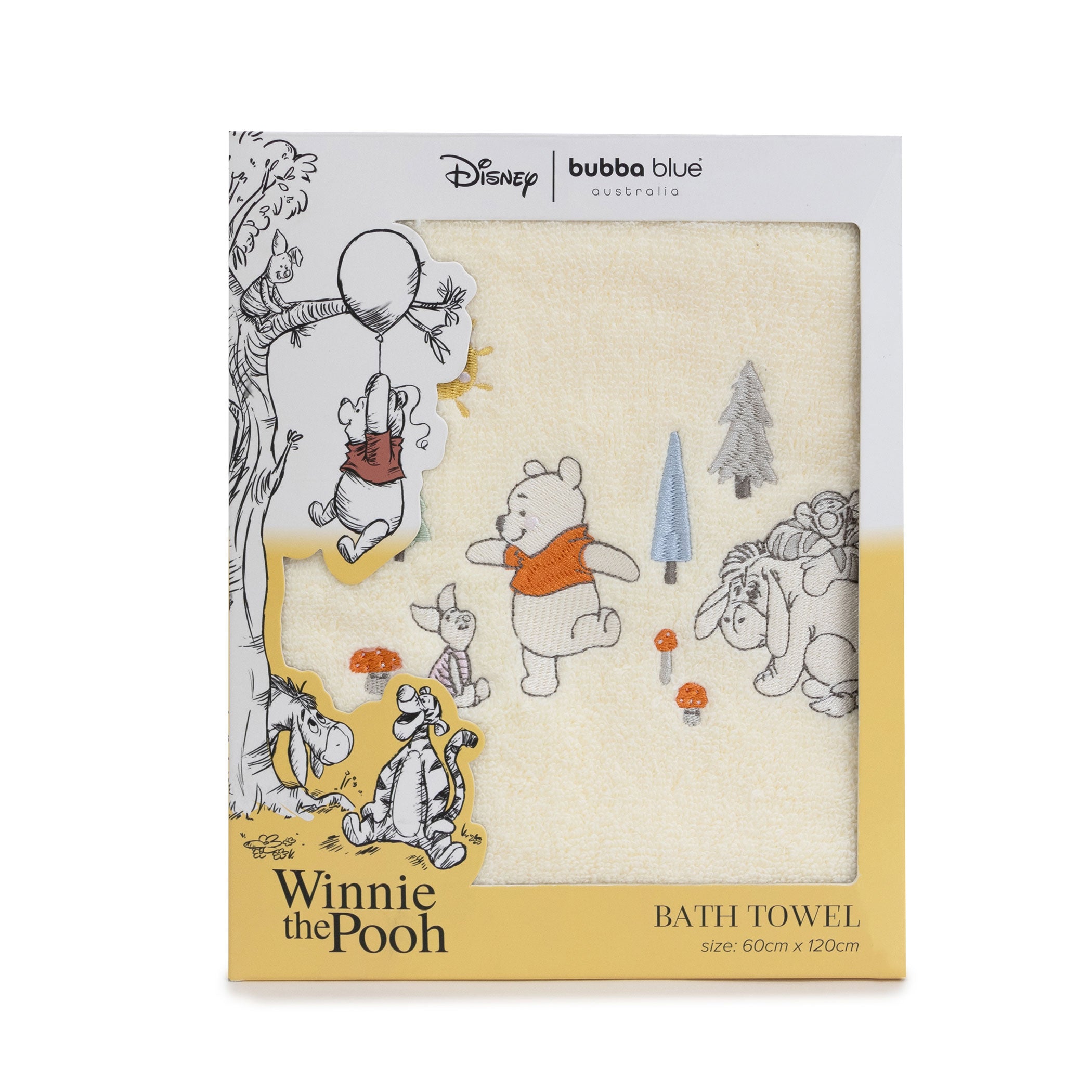 Disney Winnie the Pooh Soft Bath Towel Set - Super Absorbent & Quick Dry - Perfect for Kids Bath, Beach, Pool & Spa - 30x60 Inches (75x150cm)