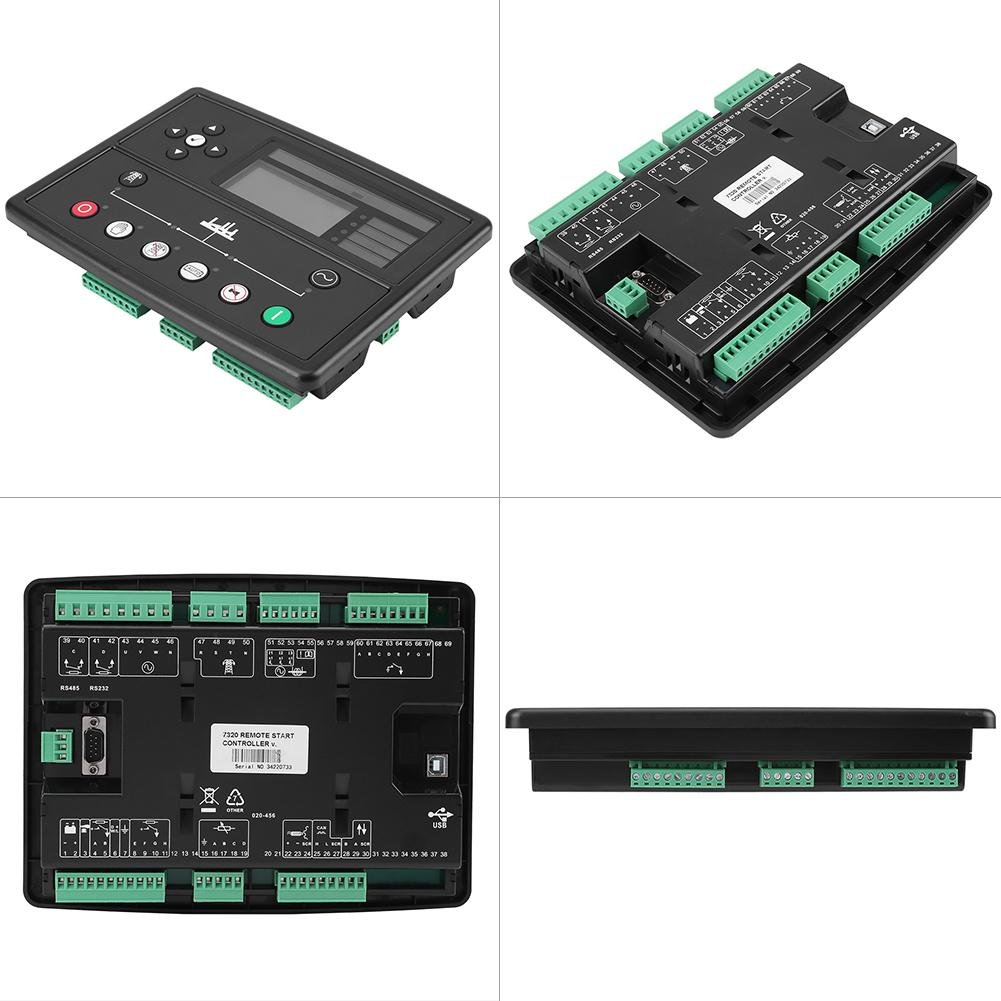 DSE7320 Dual Power Generator Controller - Manual/Auto Diesel Generator Control Module Panel with Charge Controller | Ideal for Backup Power, Industrial Use & Emergency Power Supply