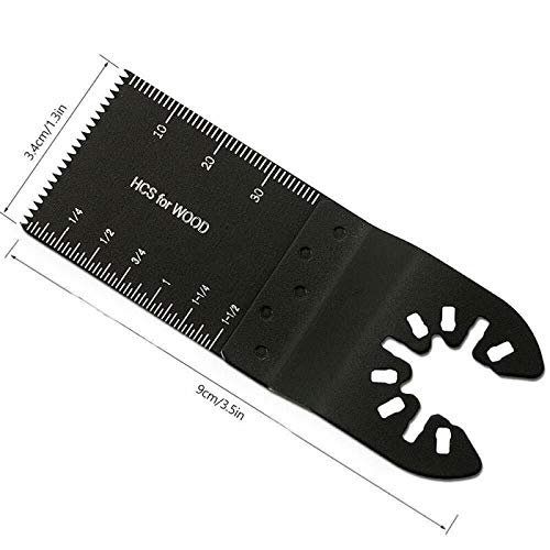 50-Piece Universal Oscillating Multi-Tool Saw Blades Set - High Carbon Steel Precision Cutting Blades for Wood, Metal & Plastic - Perfect for DIY Home Renovation, Carpentry & Construction Projects