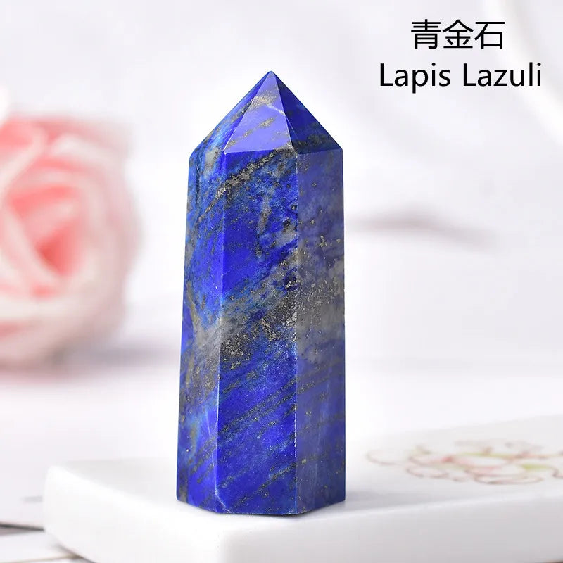 Natural Green Moss Agate Crystal Point - 60-70mm Transparent Quartz Stone for Home Decor, Feng Shui, Jewelry Making & Healing Meditation (1PC)