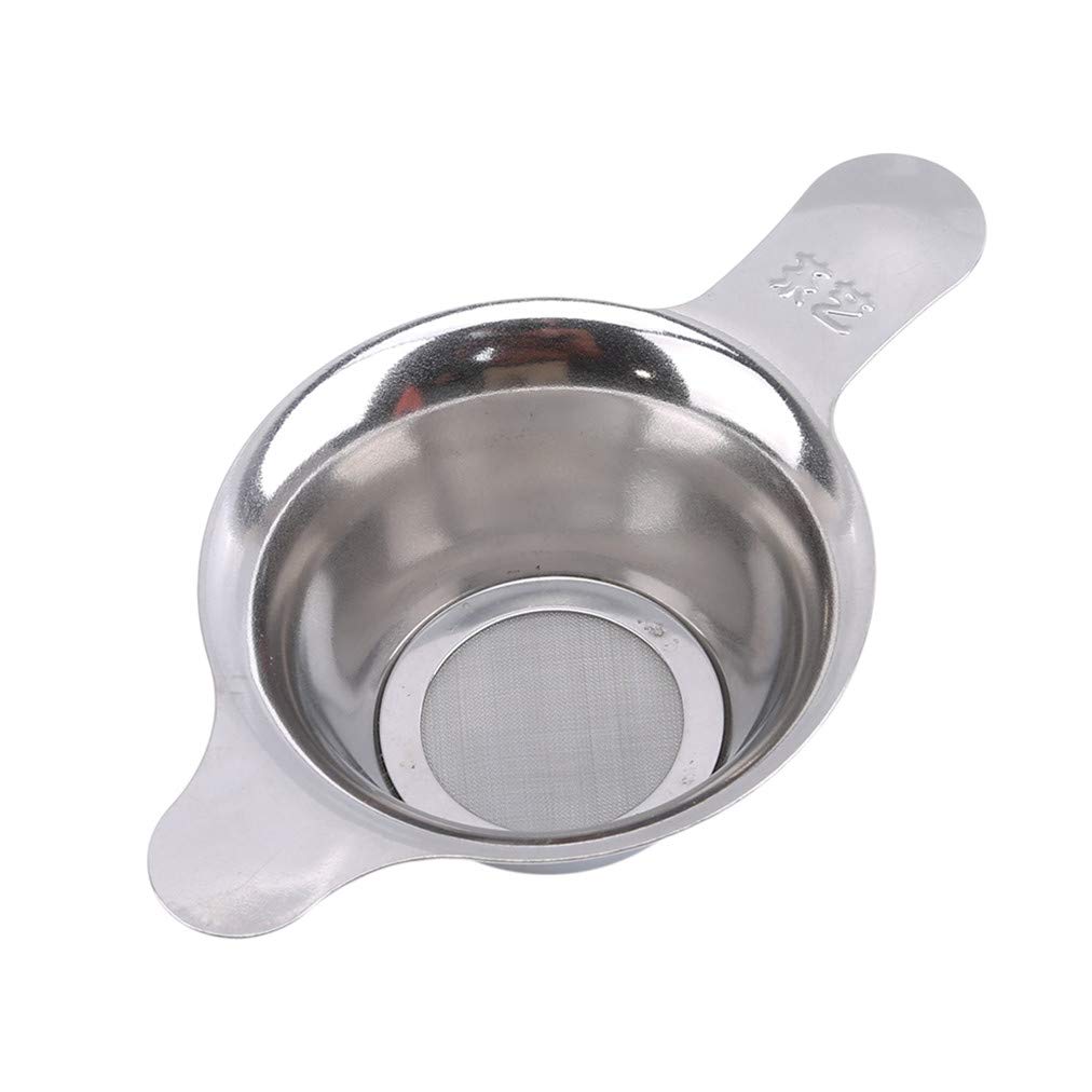 Sevenfly Premium Stainless Steel Tea & Coffee Strainer - Fine Mesh Filter with Double Handles for Loose Leaf Tea, Herbal Infusions & Cold Brew - Perfect for Home, Office & Camping Use