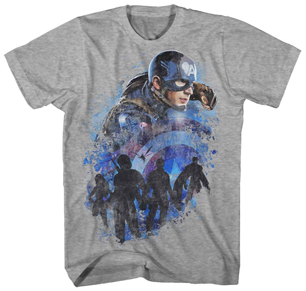 Captain America Civil War - Cap Sector Adult Heather T-Shirt | Marvel Superhero Graphic Tee | Casual Wear & Cosplay Outfit