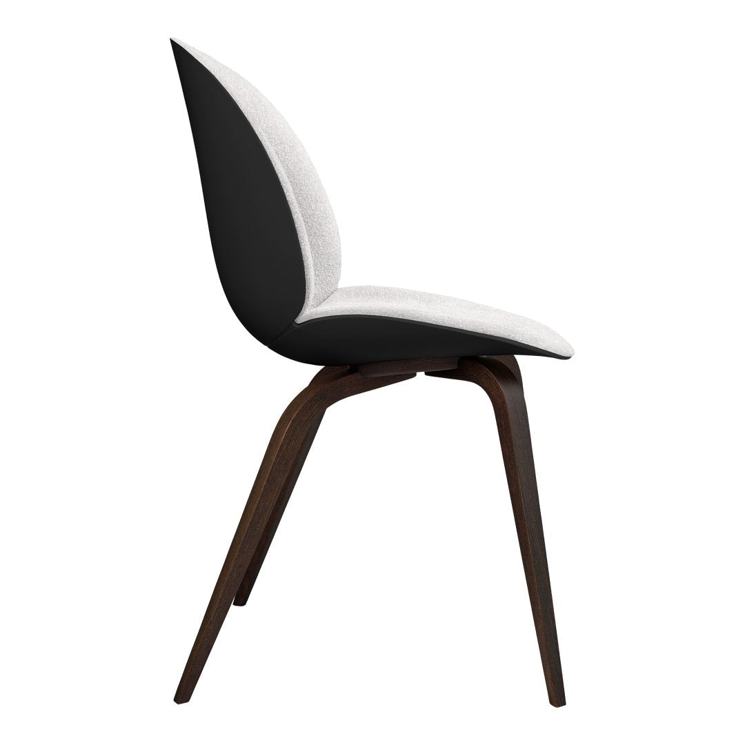 Beetle Dining Chair with Front Upholstery and Smoked Oak Base - Modern Kitchen & Dining Room Furniture for Home Decor