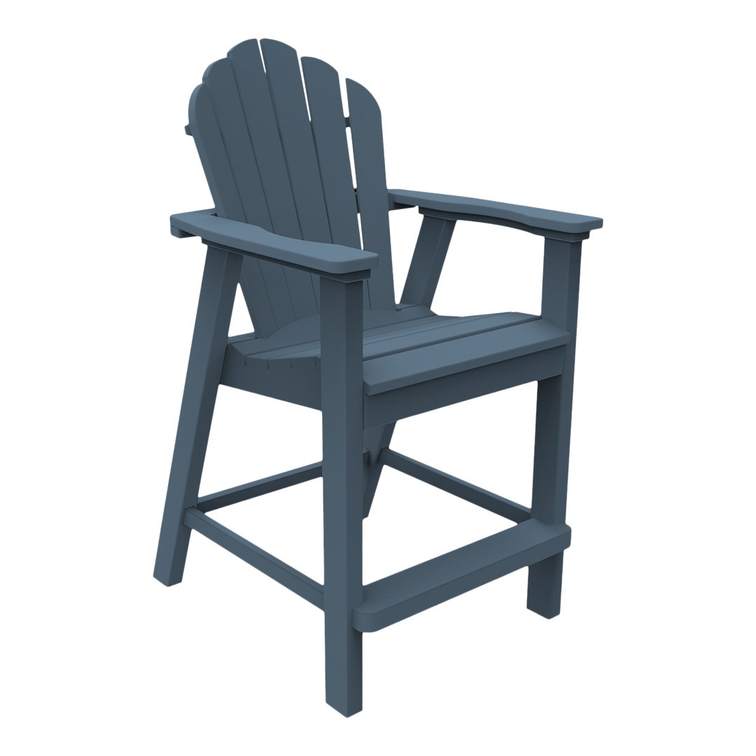 Adirondack Classic Balcony Chair - Durable Outdoor Patio Furniture for Garden, Deck, Porch & Backyard Relaxation