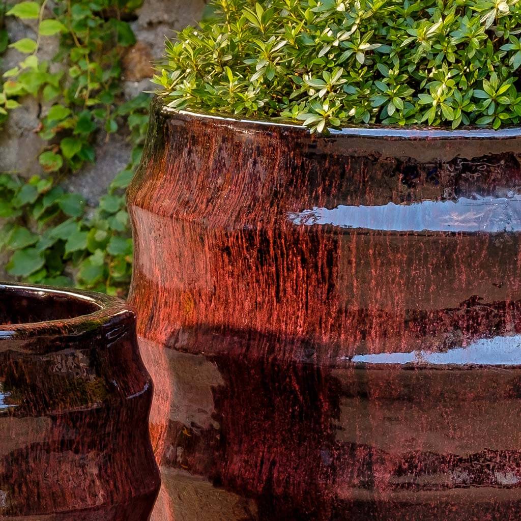 Campania International Pomerol Planter Set of 2 - Bordeaux Style Outdoor Flower Pots for Garden, Patio, and Balcony Decor