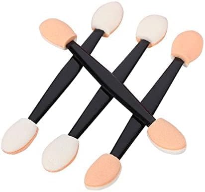 COSLUXE Disposable Double Sided Oval Eyeshadow Brush Sponge Applicators - 10 Pack | Soft Makeup Sponge for Eyeshadow, Eyeliner & Concealer Application | Perfect for Professional Makeup Artists & Home Use