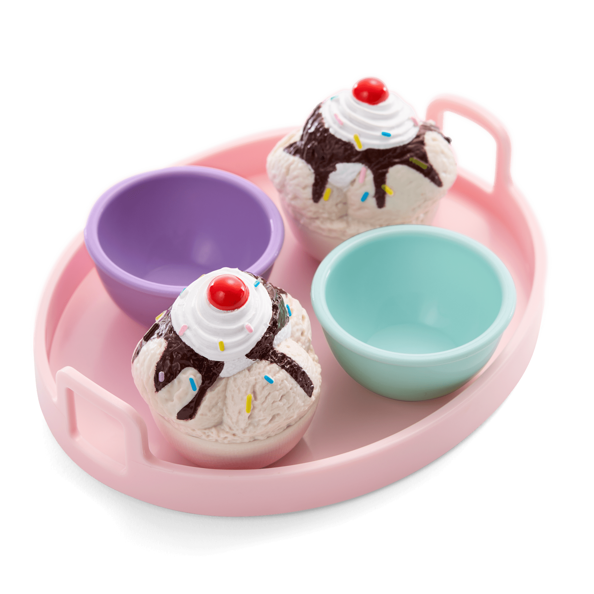 18 Inch Doll Sundaes for Two Playset - Pretend Ice Cream Dessert Toy for American Girl & Other 18