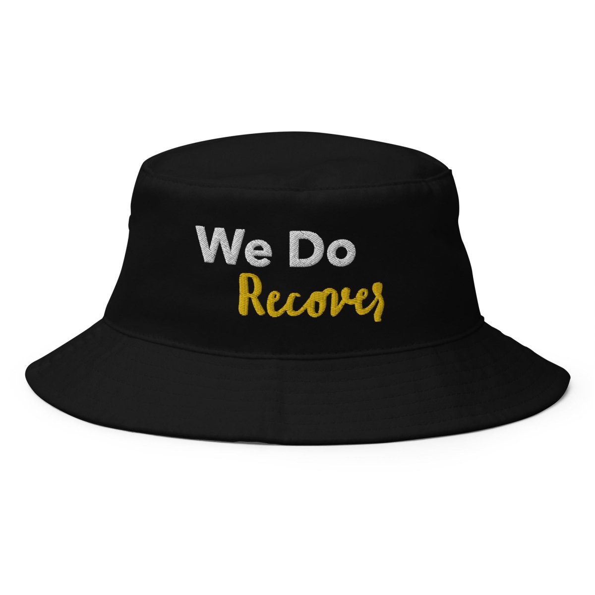 We Do Recover Embroidered Bucket Hat - Adjustable Cotton Unisex Sun Hat for Men & Women - Perfect for Outdoor Activities, Beach, Hiking, and Casual Wear