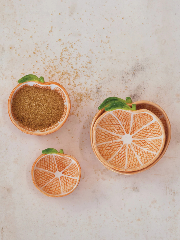 Clementine-Shaped Measuring Cups - 4-Piece Set for Baking & Cooking | Accurate Kitchen Measuring Tools for Flour, Sugar, Liquid Ingredients | Perfect for Home Bakers & Professional Chefs